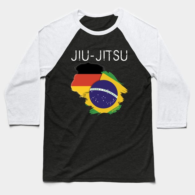 Jiu-jitsu: Germany-Brazil Baseball T-Shirt by albertobravoart